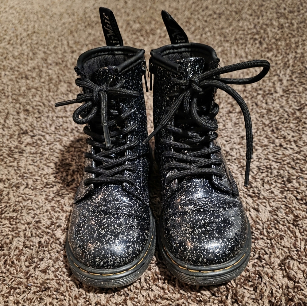 Dr. Martens Black Glitter Boots-11